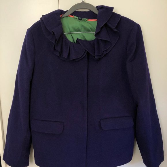 Boden Jackets & Blazers - Purple Wool Boden Peacoat